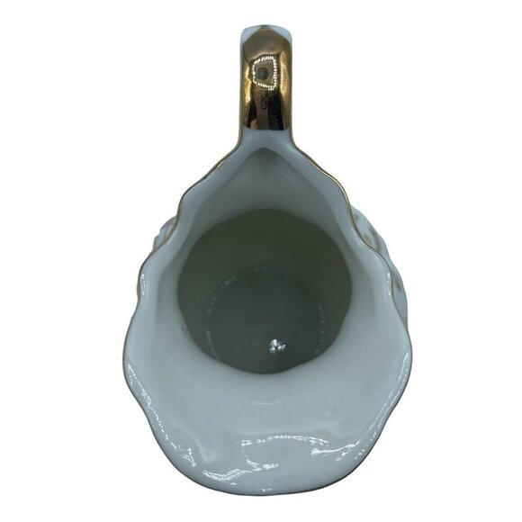 50th Anniversary Gold painted Creamer with Saucer - Picture 5 of 9